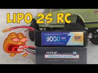 Тест Lipo аккумулятор Aliexpress. HRB 7000mah 2S Hard Case Lipo Battery против ZDF 9000mah 2S