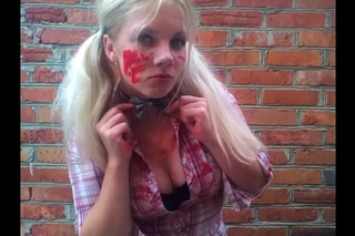 DIY/#6 Ideas schoolgirl  makeup for Halloween 2015/ШКОЛЬНИЦА идея к хеллоуину/