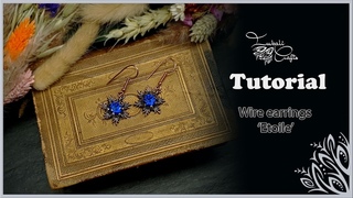 Wire work earrings 'Etoile'