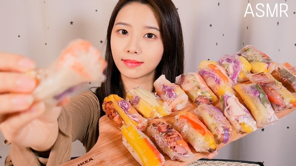 직접만든 아삭한 월남쌈 리얼사운드 먹방 ASMR (summer roll)월남쌈 이팅사운드, 티몬
