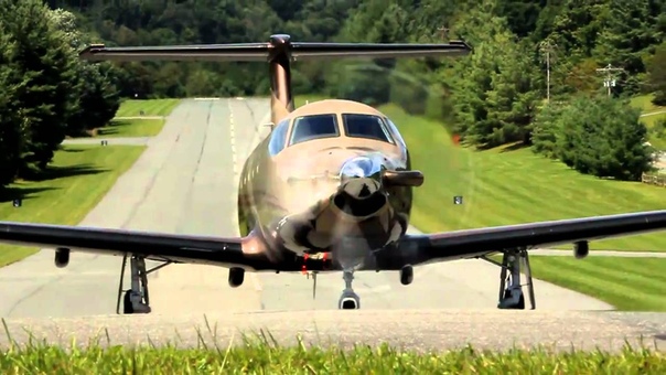 Pilatus PC 12 approach at Elk River Club jetport on August 20,