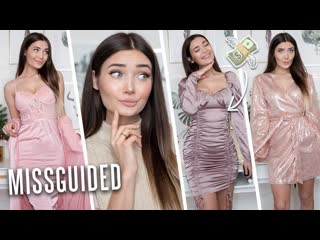 TRYING ON VERY EXTRA MISSGUIDED DRESSES! NEW YEARS EDITION! AD