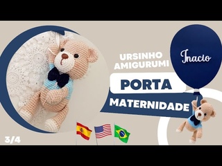 PARTE 3/4- COMO FAZER AMIGURUMI INICIANTES URSINHO MONTAGEM/ FINALIZAO( ingls/espan)15CM