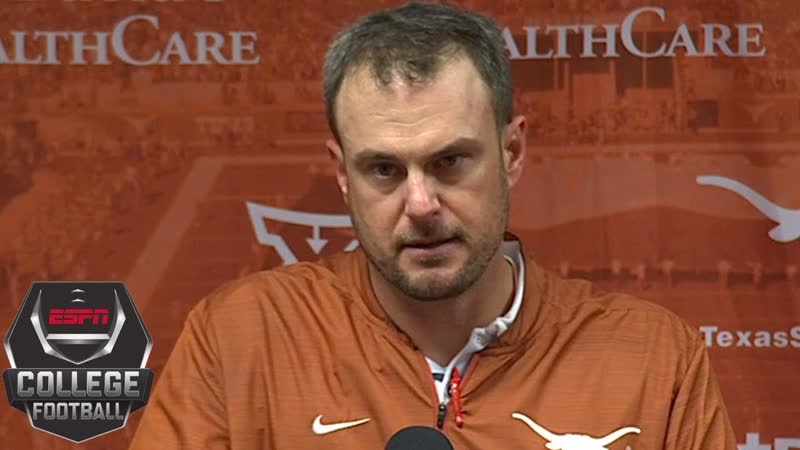 Tom Herman presser on Texas vs Oklahoma State, storming the field, College Football