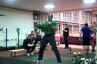 Workout  Ivan Denisov long cycle 27,5 kg kettlebells 8minutes 104