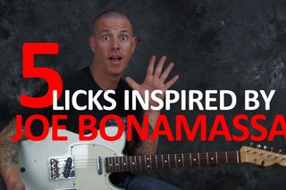 5 fiery Joe Bonamassa style blues rock licks (with tabs)
