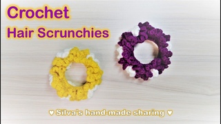 👑Crochet Hair Scrunchies - Two-color series | DIY Crochet Design