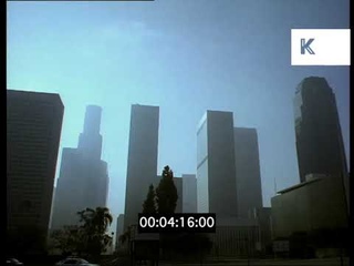 1990s Downtown Los Angeles Skyscrapers, Sunrise Timelapse