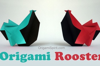 How to Make an Origami Rooster