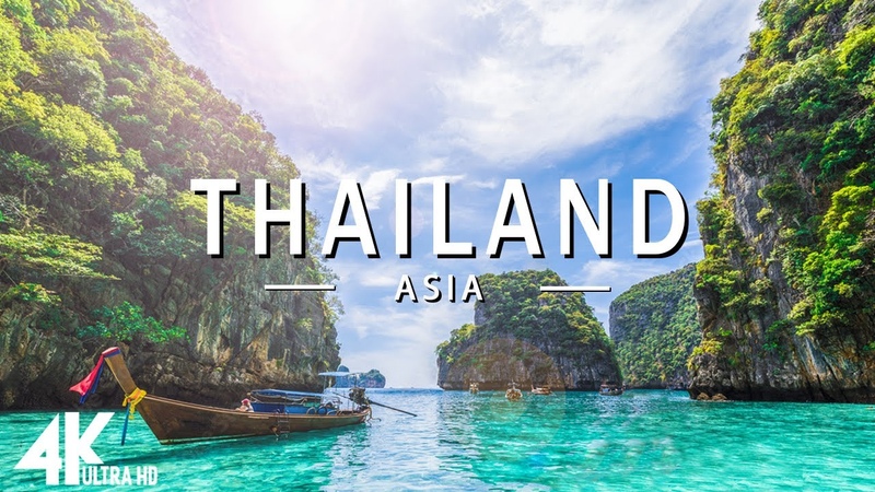 FLYING OVER THAILAND (4 K UHD) Relaxing Music Along With Beautiful Nature Videos 4 K Video