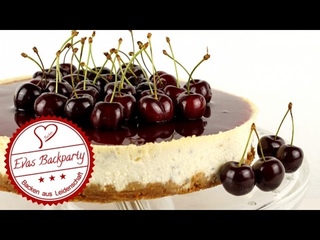 KiBa Cheesecake / Kirsch Bananen Käsekuchen mit Amarettini - Butterkeks - Boden backen