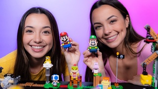 Level Up Challenge! GIANT LEGO Super Mario Course - Merrell Twins