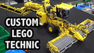 Motorized LEGO Technic Pneumatic Tractors with Lights