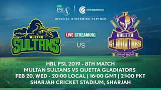Multan Sultans vs Quetta Gladiators - HBL PSL 2019 - 8th Match