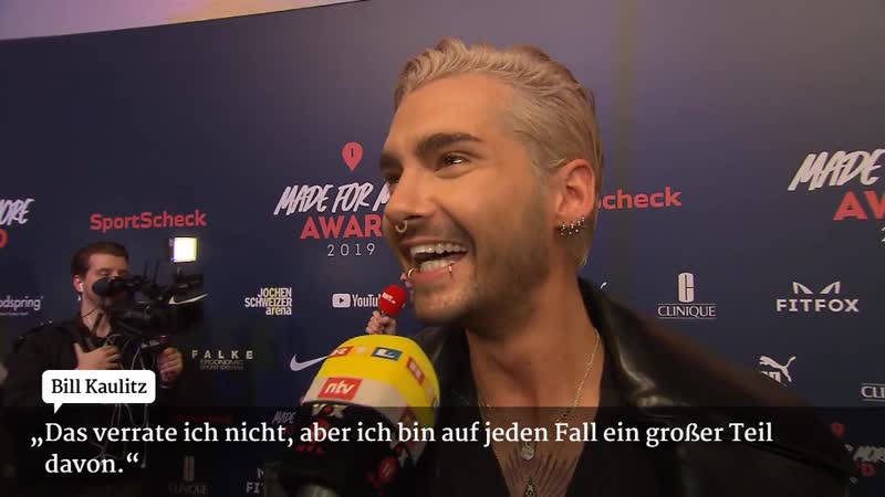 Made For More Award Red Carpet Interview Bill Kaulitz about Heidi Toms