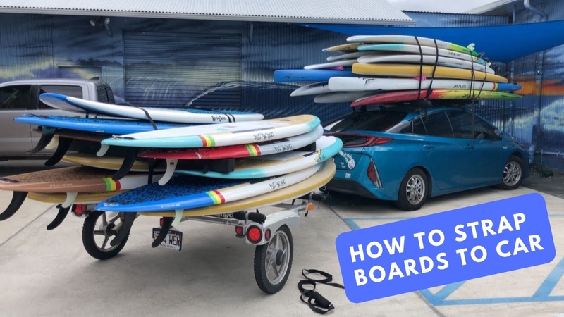 How to strap boards to car roof rack safe, efficient, complete