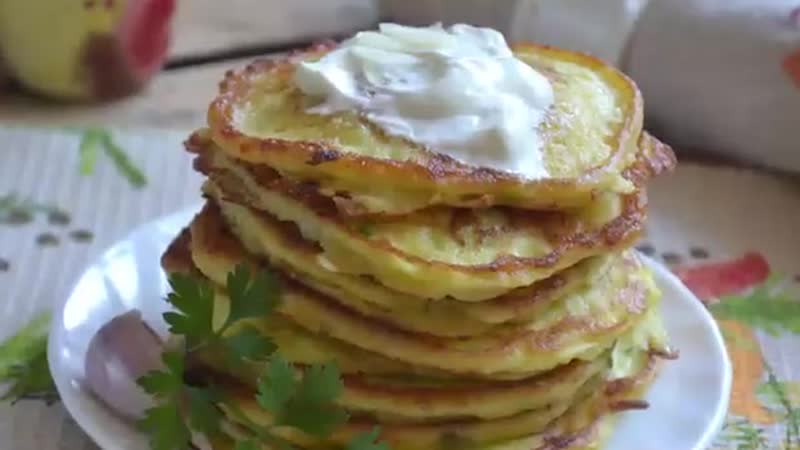 Пышные оладушки из кабачков