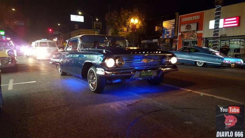 Lowriders cruising Whittier Boulevard (part