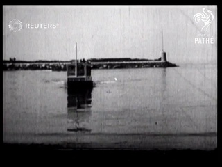 Amphibious tank at Marseilles (1921)