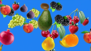 All Fruit falling Green screen/ Fruits  ANIMATION/ Fruits RAIN / Background VIDEO