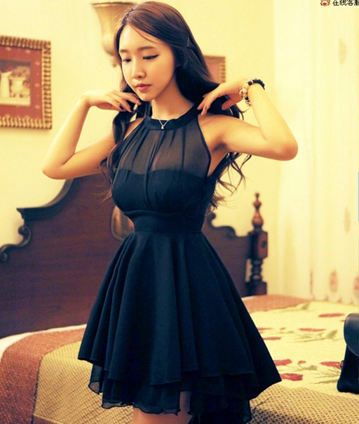Платье AliExpress New 2014 Women Clothing Short Sleeve Mini Dress Women O Neck S