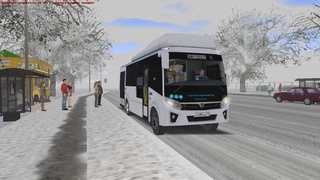 Еду в снежную погоду погоду по 38 на векторе нексте. Omsi 2 steam edition.