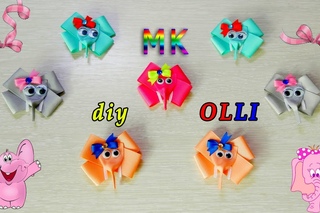 DIY easy | Милые СЛОНИКИ из лент 🐘🐘🐘| Lovely elephants of ribbons