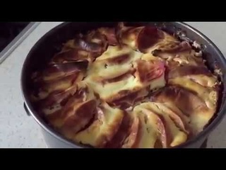 Пирог рецепт/Овсяный пирог с яблоком без муки и сахара!!Быстро и просто!!Диетический !!