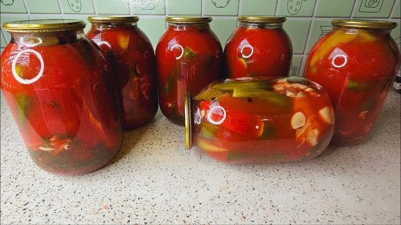 Mom taught Now who try asking for the recipe Cucumbers in tomato juice. Eaten in an