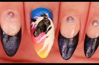 Unicorn Sunset nail art