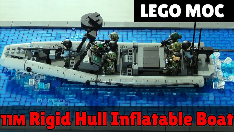 MOC LEGO 11 M RHIB Rigid Hull Inflatable Boat US Navy Seals Building