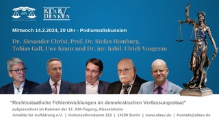 Podiumsdiskussion - Rechtsstaatliche Fehlentwicklungen im demokratischen Verfassungsstaat