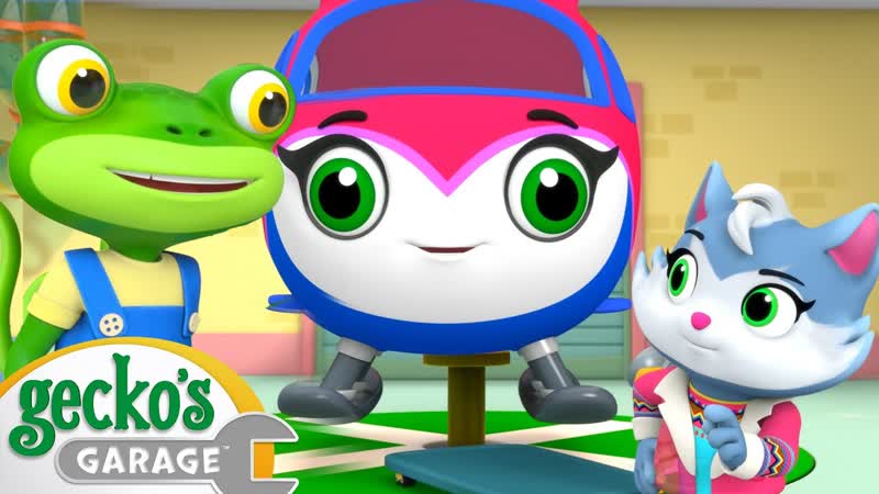 Go Go Green Kat Helicopter Geckos Garage, Kids Cartoons Nursery Rhymes, Moonbug